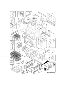 Body Diagram and Parts List for EW30GS65GSC  Electrolux Range