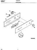 CONTROL PANEL Diagram and Parts List for TGB504CFB1  Tappan Wall Oven