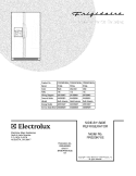 COVER Diagram and Parts List for FRS23KF6EM4  Frigidaire Refrigerator