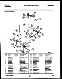 BURNER, MANIFOLD AND GAS CONTROL Diagram and Parts List for 30-2252-00-01  Tappan Range