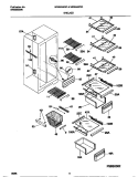 SHELVES Diagram and Parts List for WRS22WRCW2  Frigidaire Refrigerator