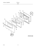 DOOR Diagram and Parts List for FFGF3013LBD  Frigidaire Range