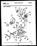 BLOWER, IDLER ARM CLUTCH AND MOTOR Diagram and Parts List for WL24F2WYMA  Gibson Washer