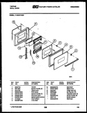DOOR PARTS Diagram and Parts List for 11-2439-00-03  Tappan Wall Oven