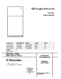 COVER Diagram and Parts List for GLHT214RAW3  Frigidaire Refrigerator