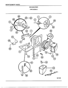 Dehumidifier Page 3 Diagram and Parts List for 93506-2  Frigidaire Dehumidifier