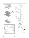 CABINET Diagram and Parts List for FFU12F2HW5  Frigidaire Freezer