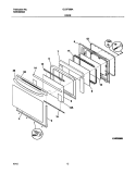 DOOR Diagram and Parts List for GLGF388AQC  Frigidaire Range