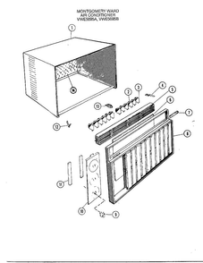 Room Air Conditioner Diagram and Parts List for 5695A  Frigidaire Air Conditioner