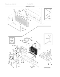 Cooling System Diagram and Parts List for FGHF2367TF0  Frigidaire Refrigerator
