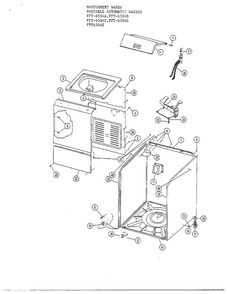 Cabinet And Components Diagram and Parts List for 6504E  Frigidaire Washer
