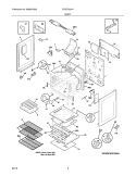 BODY Diagram and Parts List for FGGF3031KWH  Frigidaire Range