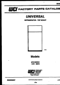 COVER Diagram and Parts List for ATC150HK1  Frigidaire Refrigerator