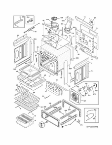 Body Diagram and Parts List for 79032613313  Kenmore Range