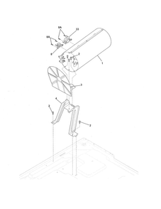 Burner Diagram and Parts List for FFRE1001PW0  Frigidaire Dryer