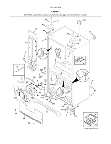 Cabinet Diagram and Parts List for 25370423419  Kenmore Refrigerator