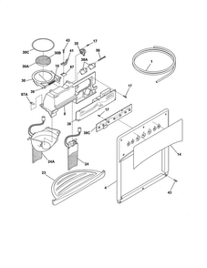 Ice & Water Dispenser Diagram and Parts List for 25354663408  Kenmore Refrigerator