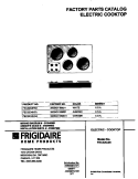 COVER Diagram and Parts List for FEC32C4HTA  Frigidaire Cooktop
