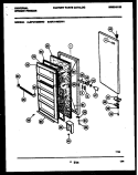 DOOR PARTS Diagram and Parts List for MFU14M2BW0  Uni Freezer
