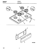 TOP / DRAWER Diagram and Parts List for MPF300PXWC  Frigidaire Range