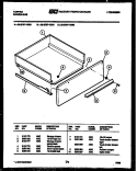 DRAWER PARTS Diagram and Parts List for 32-2757-00-03  Tappan Range