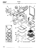 BODY Diagram and Parts List for MGF352BEDC  Frigidaire Range