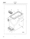 CABINET Diagram and Parts List for FFC09K0BW0  Frigidaire Freezer