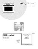 COVER Diagram and Parts List for PLEB27S9FCB  Frigidaire Wall Oven