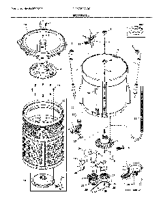 Motor/tub Diagram and Parts List for FLCG7522AW0  Frigidaire Washer Dryer Combo