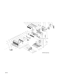 Recommended Spare Parts Diagram and Parts List for FRP77ETV2A0  Frigidaire Air Conditioner