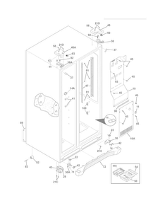 Cabinet Diagram and Parts List for EW23CS85KS1  Electrolux Refrigerator
