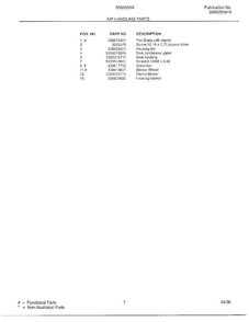 Air Handling Parts Page 2 Diagram and Parts List for 5069008A  Frigidaire Air Conditioner