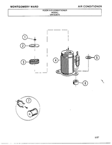 Air Conditioner Page 7 Diagram and Parts List for 5287A  Frigidaire Air Conditioner
