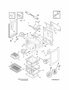 Body Diagram and Parts List for 79074043310  Kenmore Range
