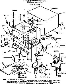 Cabinet Parts Diagram and Parts List for 5649928110  Kenmore Microwave