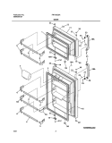 DOOR Diagram and Parts List for FRT18IC5AT4  Frigidaire Refrigerator