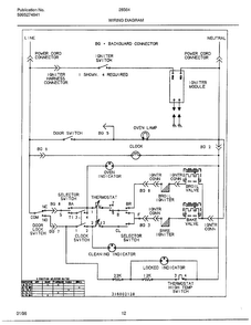 Wiring Diagram Diagram and Parts List for 285647B  Frigidaire Range