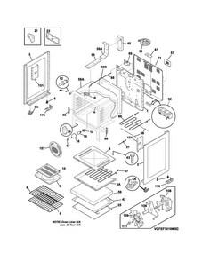 Body Diagram and Parts List for CFEF3024RSA  Frigidaire Range