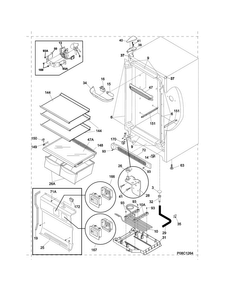 Cabinet Diagram and Parts List for FKC17F7QTA  Frigidaire Refrigerator