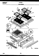 COOKTOP AND BROILER DRAWER PARTS Diagram and Parts List for FGF333SADA  Frigidaire Range