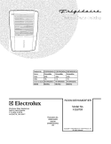 COVER Diagram and Parts List for FDB70R1ENG11  Frigidaire Dehumidifier