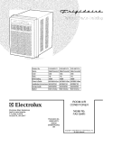COVER Diagram and Parts List for FAK104R1V12  Frigidaire Air Conditioner
