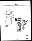 DOOR PARTS Diagram and Parts List for 95-2191-32-00  Tappan Refrigerator