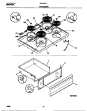 TOP / DRAWER Diagram and Parts List for TEO356BCWA  Tappan Range