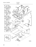 BURNER Diagram and Parts List for FGFL87GSA  Frigidaire Range