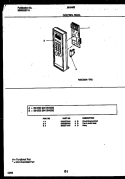 CONTROL PANEL Diagram and Parts List for 56-9532-10-03  Tappan Microwave