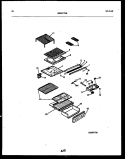 SHELVES AND SUPPORTS Diagram and Parts List for ATN152BK1  Frigidaire Refrigerator