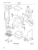 BODY Diagram and Parts List for CFEF3007LWB  Frigidaire Range