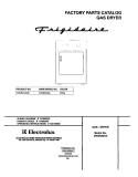COVER Diagram and Parts List for CRGR442AS1  Frigidaire Dryer