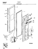 FREEZER DOOR Diagram and Parts List for FRS26ZTHB2  Frigidaire Refrigerator